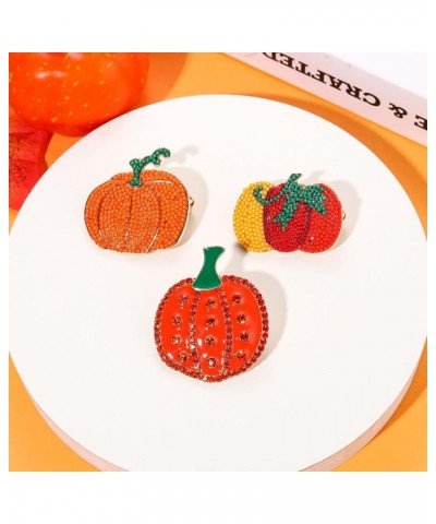 Thanksgiving Brooches for Women Fall Harvest Pumpkin Turkey Rhinestone Brooches Pins Set Vintage Halloween Thanksgiving Holid...