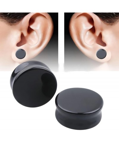 Gauge Opal Ear Plugs Piercing Jewelry Set Double Flare Saddle Stretching Gages Tunnels Expander 5mm-25mm 25mm(1") StyleG $6.8...