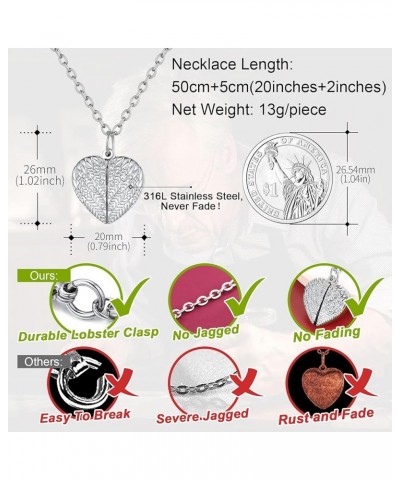 Heart Locket Necklace for Women That Hold Pictures, Sterling Silver/Stainless Steel Customized Memorial Lockets Jewelry Gift ...