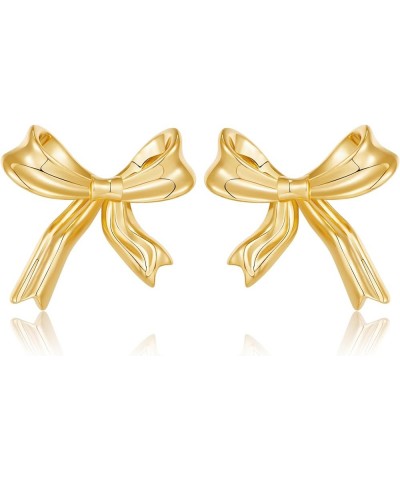 Ribbon Bow Stud Earrings Gold Stud Earrings for women jewelry Gift Style 3 $8.69 Earrings