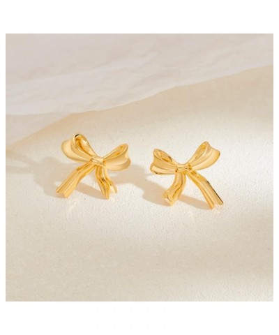 Ribbon Bow Stud Earrings Gold Stud Earrings for women jewelry Gift Style 3 $8.69 Earrings