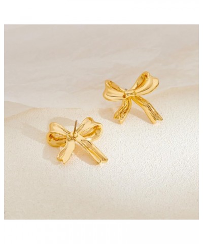 Ribbon Bow Stud Earrings Gold Stud Earrings for women jewelry Gift Style 3 $8.69 Earrings