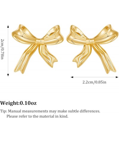 Ribbon Bow Stud Earrings Gold Stud Earrings for women jewelry Gift Style 3 $8.69 Earrings