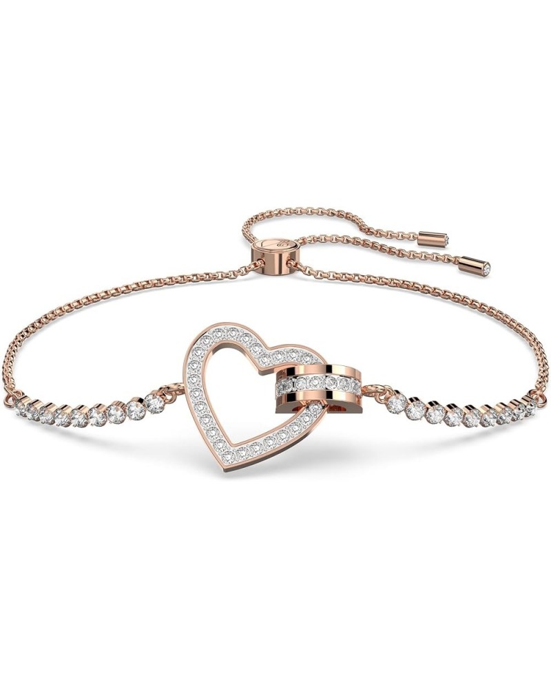 Lovely Bracelet Jewelry Collection, Clear Crystals Bracelet - Rose Gold Tone Finish $44.59 Bracelets