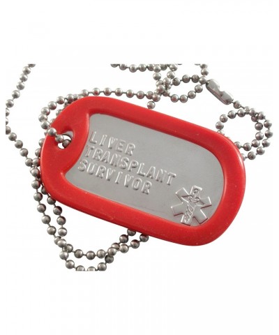 Liver Transplant Survivor Medical ID Alert Necklace with Star of Life Stainless Steel $11.75 Necklaces