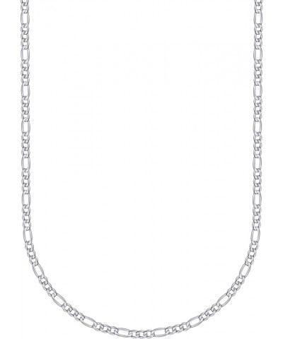 925 Sterling Silver Figaro Chain Necklace - 3.0MM-10.5MM - Made in Italy - Lobster Claw 28.0 Inches 3MM $15.08 Necklaces