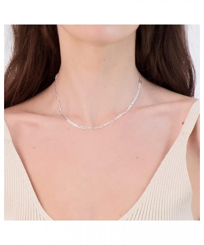 925 Sterling Silver Figaro Chain Necklace - 3.0MM-10.5MM - Made in Italy - Lobster Claw 28.0 Inches 3MM $15.08 Necklaces