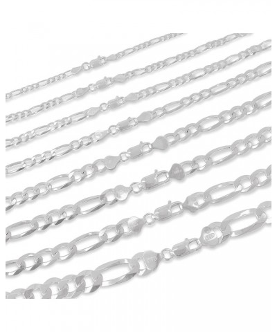 925 Sterling Silver Figaro Chain Necklace - 3.0MM-10.5MM - Made in Italy - Lobster Claw 28.0 Inches 3MM $15.08 Necklaces