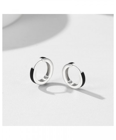 Sterling Silver Tiny 10mm Huggie Hoop Earrings for Women Men with Delicate Gift Packaging Silver-Cool $14.19 Earrings