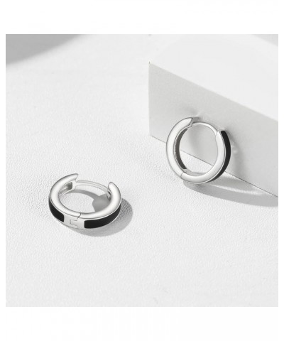 Sterling Silver Tiny 10mm Huggie Hoop Earrings for Women Men with Delicate Gift Packaging Silver-Cool $14.19 Earrings