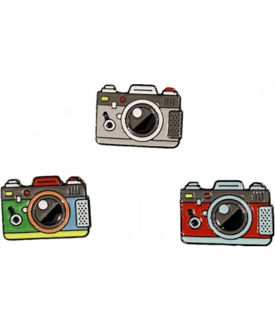 3pcs Cute Camera Brooches for Women Girls Best Friends Fashion Colorful Enameled Lapel Pins Dress Suit Scarft Accessories Bad...