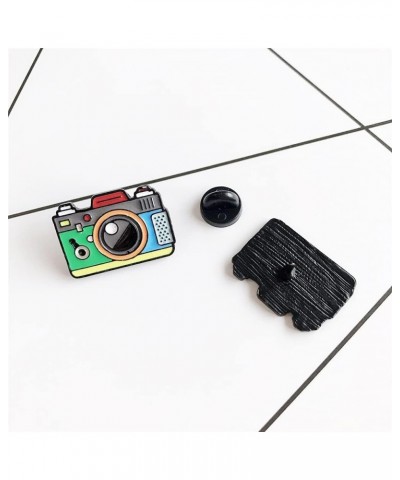 3pcs Cute Camera Brooches for Women Girls Best Friends Fashion Colorful Enameled Lapel Pins Dress Suit Scarft Accessories Bad...