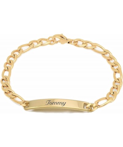 Personalized Gold Stainless Steel 6 inch Small ID Bracelet Custom Engraved Free - Ships from USA $15.83 Bracelets