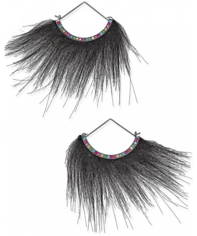 xox Trolls Faux-Fur Fan Earrings, Black $12.58 Earrings