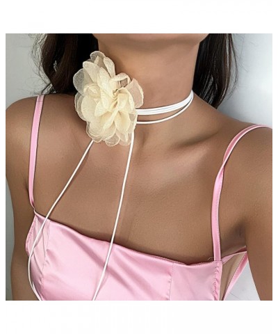 Flower Choker for Women Rose Choker Necklace Big Flower Velvet Choker Floral Choker Rose Flower Choker Lace Choker Women's Ch...