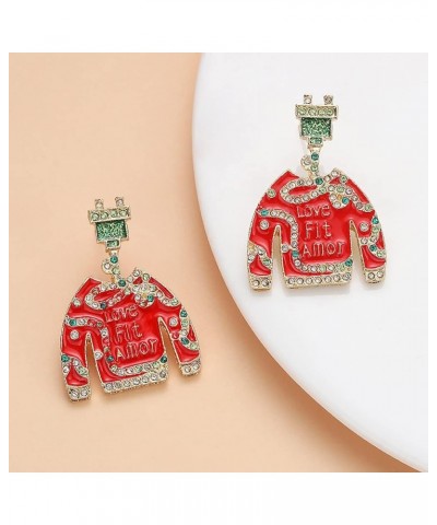 Christmas Earrings for Women Rhinestone Santa Claus Dangle Earrings Studs Hypoallergenic Cute Xmas Earrings Holiday Jewelry G...