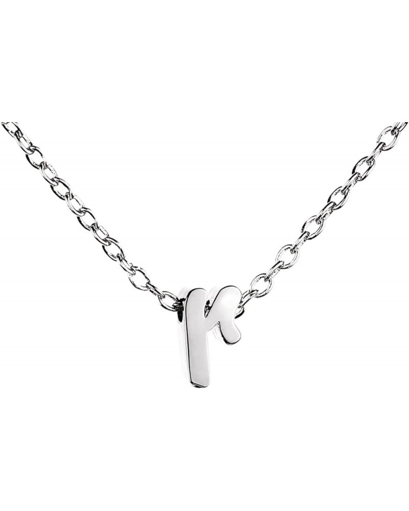 Silver Initial Necklace Initial Pendant Necklace Graduation Gift Personalized Necklace R $14.79 Necklaces