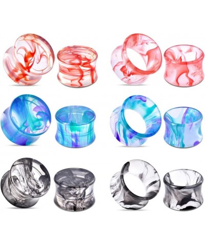 Acrylic Ear Gauges Color Ear Tunnels Stretching Kit Plugs Expander Mix Set 1/2"(12mm) Style 4 $11.18 Body Jewelry