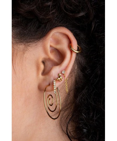 14-20GA Stainless Steel Small Spiral Coiled Hoop Earrings, Sold as a Pair 1mm (18GA) Silver Tone $12.08 Earrings