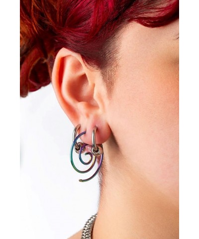 14-20GA Stainless Steel Small Spiral Coiled Hoop Earrings, Sold as a Pair 1mm (18GA) Silver Tone $12.08 Earrings