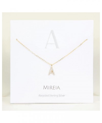 Pave Initial Necklace - Gold K $19.24 Necklaces