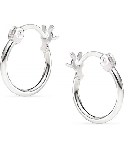 SILVERLINE- Sterling Silver Click-Top Hoop Earrings Sizes 10mm - 70mm 15mm - 3/5 $12.94 Earrings