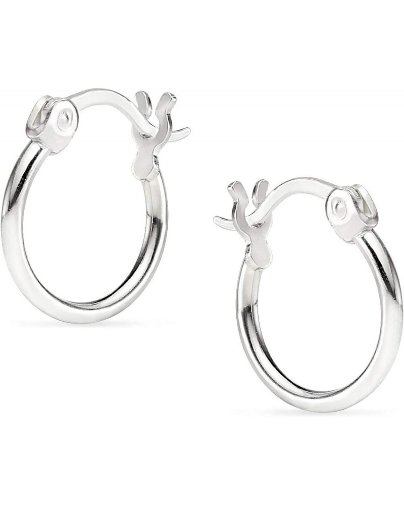 SILVERLINE- Sterling Silver Click-Top Hoop Earrings Sizes 10mm - 70mm 15mm - 3/5 $12.94 Earrings