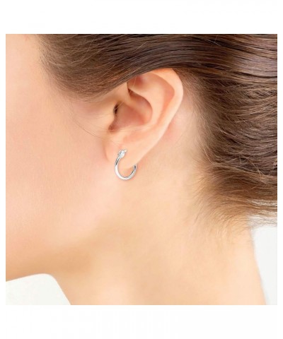 SILVERLINE- Sterling Silver Click-Top Hoop Earrings Sizes 10mm - 70mm 15mm - 3/5 $12.94 Earrings