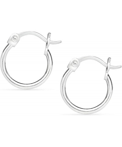 SILVERLINE- Sterling Silver Click-Top Hoop Earrings Sizes 10mm - 70mm 15mm - 3/5 $12.94 Earrings