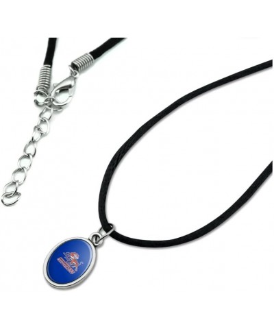 Savannah State University Primary Logo Antiqued Oval Charm Pendant with Black Satin Cord $9.89 Necklaces