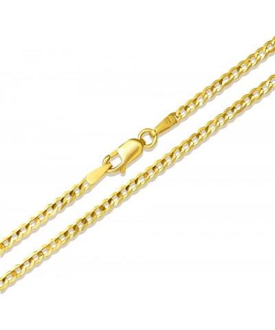 Gold Chains: Solid 14K Yellow Gold Cuban Gold Chain 1.67mm Necklace for Women Men 18 Inches Length $135.45 Necklaces