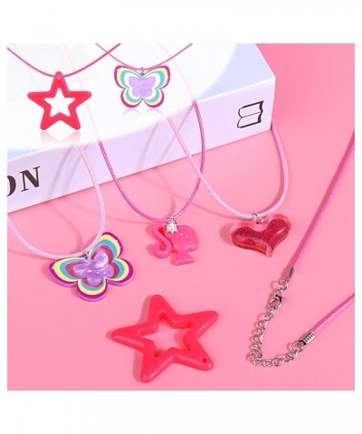 Pink Girls Jewelry Set - 4 Pcs Jewelry Set for Women and Girls Outfit Accessories Merch Cosplay Clothes $7.66 Jewelry Sets