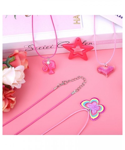 Pink Girls Jewelry Set - 4 Pcs Jewelry Set for Women and Girls Outfit Accessories Merch Cosplay Clothes $7.66 Jewelry Sets