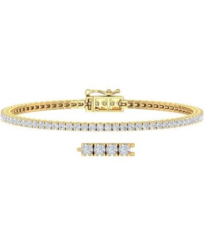 2 Carat Diamond Tennis Bracelet in 10K Gold or 950 Platinum (7.5 Inch) Yellow Gold $497.25 Bracelets