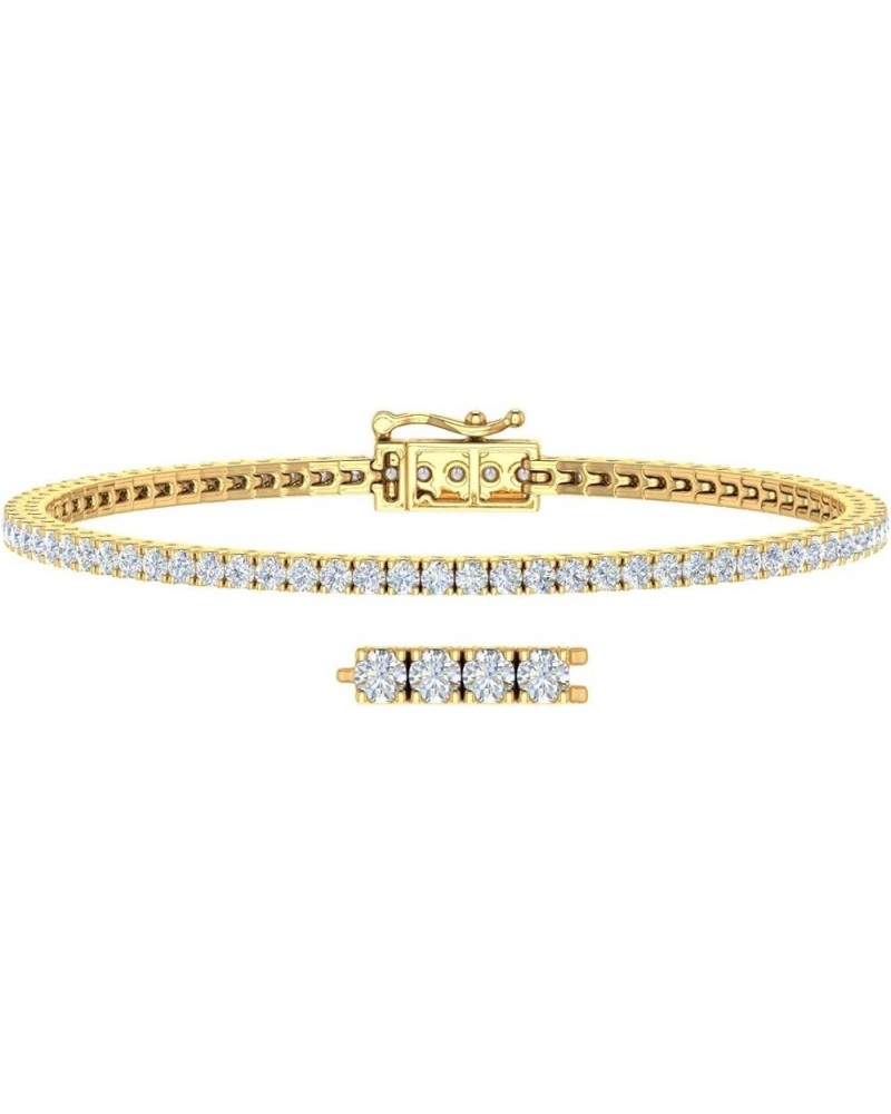 2 Carat Diamond Tennis Bracelet in 10K Gold or 950 Platinum (7.5 Inch) Yellow Gold $497.25 Bracelets