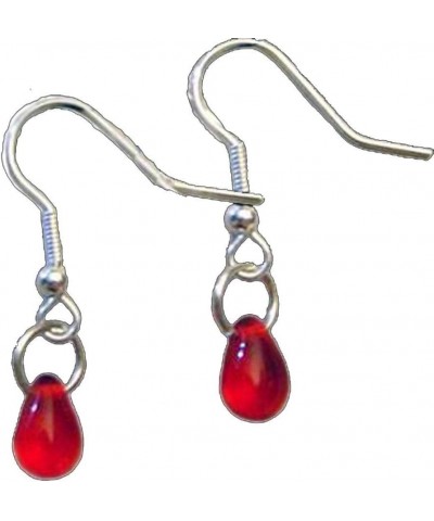 True VAMPIRE RED BLOOD DROPS EARRINGS - Gothic Dracula Halloween Costume Jewelry $9.95 Earrings