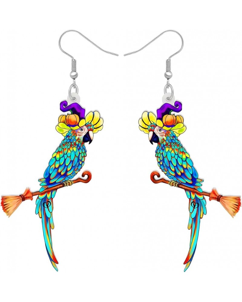 Cute Acrylic Macaw Parrot Earrings Dangle Charms Jimmy Buffett Accessories for Women Girls Summer Animals Jewelry Gifts Hallo...