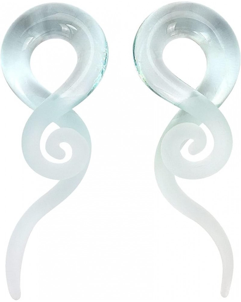 Glass Spiral Plugs 2pcs Ear Twist Gauges Tapers Stretchers Expander Body Piercing Gauges 4g 2g 0g 00g Clear 4g(5mm) $6.50 Bod...