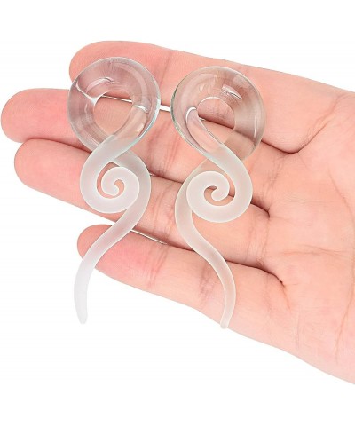 Glass Spiral Plugs 2pcs Ear Twist Gauges Tapers Stretchers Expander Body Piercing Gauges 4g 2g 0g 00g Clear 4g(5mm) $6.50 Bod...