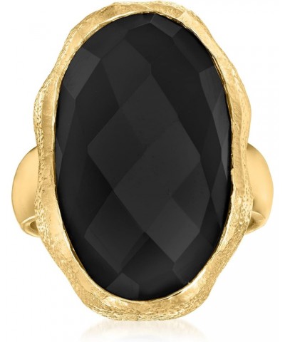 Black Onyx Ring in 18kt Gold Over Sterling $45.12 Rings