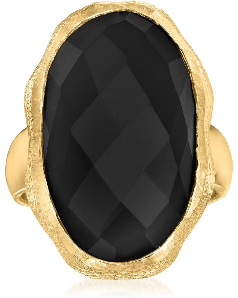 Black Onyx Ring in 18kt Gold Over Sterling $45.12 Rings