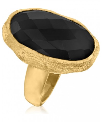 Black Onyx Ring in 18kt Gold Over Sterling $45.12 Rings