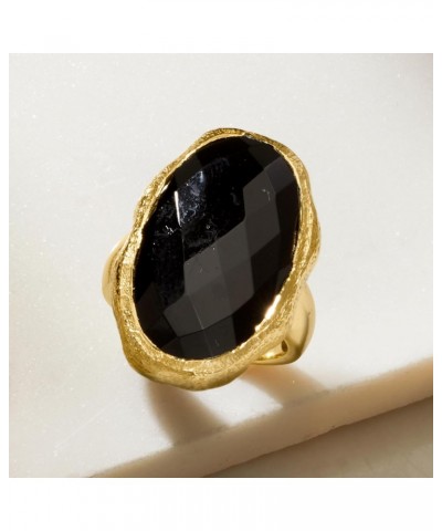 Black Onyx Ring in 18kt Gold Over Sterling $45.12 Rings