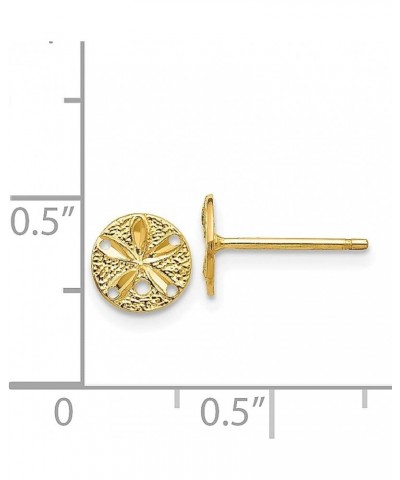 14K Yellow Gold Sand Dollar Sea Star Starfish Earrings 14K Yellow Gold - 8mm - 0.31 inch $53.61 Earrings