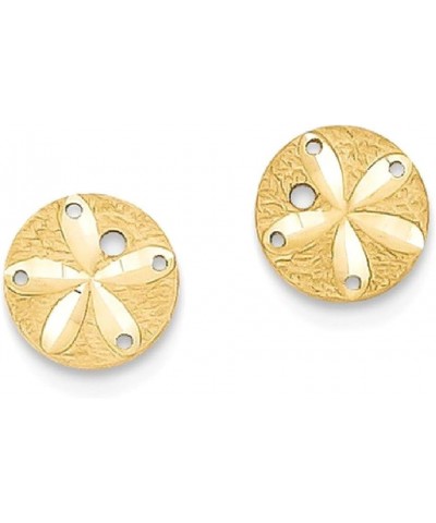 14K Yellow Gold Sand Dollar Sea Star Starfish Earrings 14K Yellow Gold - 8mm - 0.31 inch $53.61 Earrings