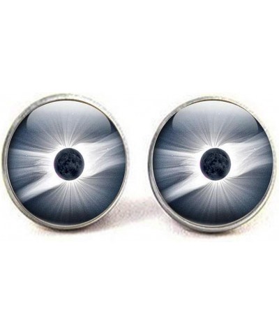 Solar Eclipse Earings Glass Earings Space Picture Earings $7.49 Earrings