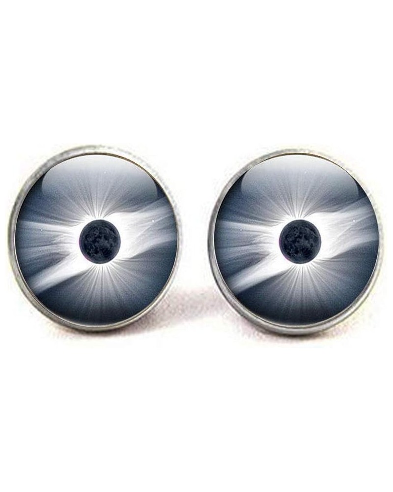 Solar Eclipse Earings Glass Earings Space Picture Earings $7.49 Earrings