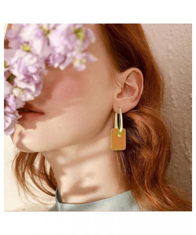 Acrylic Earrings Vintage Earrings Fashion Square Earrings for Women Acrylic Earrings for Women Boho Jewelry brown $7.14 Earrings