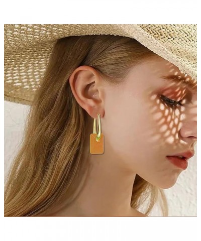 Acrylic Earrings Vintage Earrings Fashion Square Earrings for Women Acrylic Earrings for Women Boho Jewelry brown $7.14 Earrings