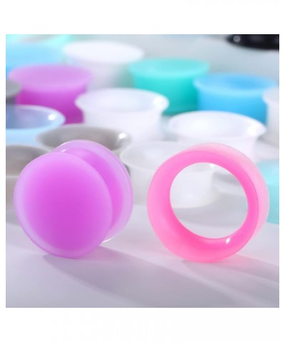 Oveta Ear Gauges for Ear Silicone Ear Plugs Soft Flexible Silicone Gauge Saddle Silicone Ear Plugs and Tunnels 6mm-20mm(16 Pa...